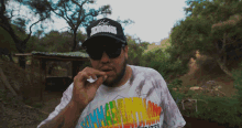 a man wearing a t-shirt that says summertime