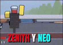 a zenith y neo video game is being played on a computer