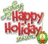 Happy Holiday Season Holiday Wreath Sticker - Happy Holiday Season Holiday Wreath Holiday Season Stickers