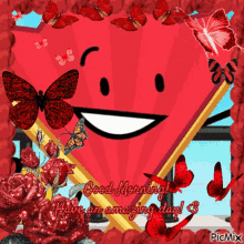 fan inanimate insanity good morning red butterfly