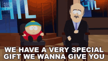 We Have A Very Sepcial Gift We Wanna Give You Eric Cartman GIF - We Have A Very Sepcial Gift We Wanna Give You Eric Cartman Dr Phil GIFs