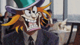 a cartoon character is wearing a suit and tie