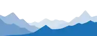a landscape of blue mountains with a white background