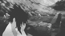 a black and white drawing of a person covering their eyes