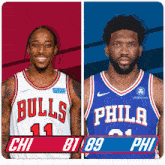 Chicago Bulls (81) Vs. Philadelphia 76ers (89) Third-fourth Period Break GIF - Nba Basketball Nba 2021 GIFs