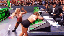 Alexa Bliss Throws GIF - Alexa Bliss Throws Ronda Rousey GIFs