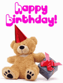 enjoy happy birthday cute bear dance