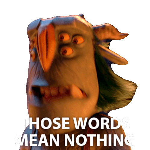 Those Words Mean Nothing Blinky Sticker - Those Words Mean Nothing Blinky Trollhunters Tales Of Arcadia Stickers