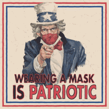 Uncle Sam Patriotic GIF - Uncle Sam Patriotic Wear A Mask GIFs