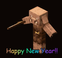 Piglin New Year Happy New Year GIF - Piglin New Year Happy New Year Minecraft New Year GIFs