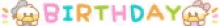 the word birthday is written in colorful letters on a white background surrounded by cupcakes .