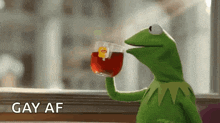 None Of My Business Tea GIF - None Of My Business Tea Kermit GIFs