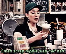 coffee order 2broke girls nipple slap