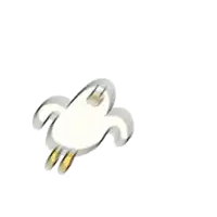 a blurry picture of a penguin with a yellow beak