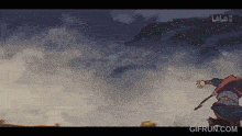 a cartoon of a person flying through the air with the website gifrun.com in the bottom right corner