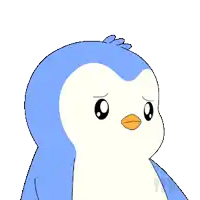 a penguin with the word omg written on it