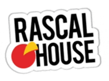 a sticker that says rascal house with an eagle