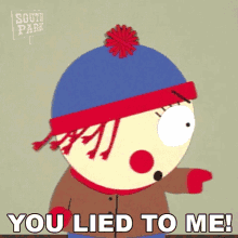 You Lied To Me Stan Marsh GIF - You Lied To Me Stan Marsh South Park GIFs
