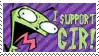 a picture of a cartoon character with the words `` i support cirl '' on it .