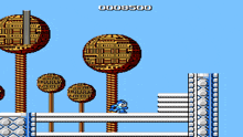 a video game with a score of 0008500 on the top