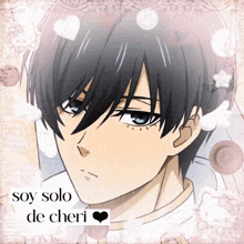 a drawing of a boy with the words soy solo de cheri