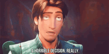 A Horrible Decision, Really - Tangled GIF - Tangled Flynn Riuder A Horrible Decision GIFs