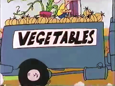 Seymour and Junior ride in a vegetable truck