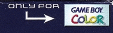 a game boy color box has a white arrow pointing to the right
