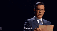 Things You Can Say On Basic Cable, The Series GIF - Colbert Report Stephen Colbert Nutsack GIFs