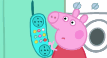 Peppa Pig Calling GIF - Peppa Pig Calling Hello GIFs