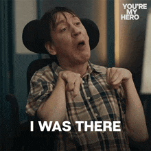 a man in a wheelchair says " i was there " in a you 're my hero ad