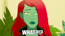 a cartoon of poison ivy says what