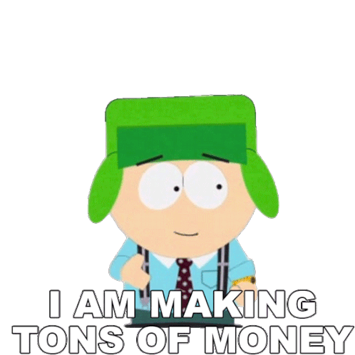 I Am Making Tons Of Money Kyle Broflovski Sticker - I Am Making Tons Of Money Kyle Broflovski South Park Stickers