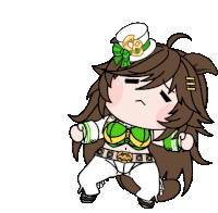 a cartoon drawing of a girl wearing a hat with the letter b on it .
