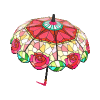 Rose Parasol Glider Sticker