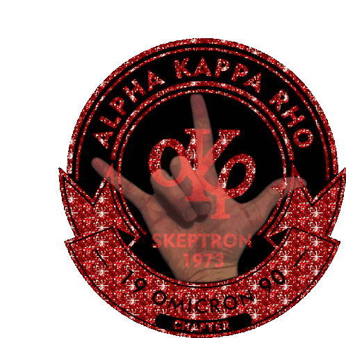 Akp Seal Alpha Kappa Rho Sticker - Akp Seal Alpha Kappa Rho Rock Sign Stickers