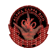 Akp Seal Alpha Kappa Rho Sticker - Akp Seal Alpha Kappa Rho Rock Sign Stickers