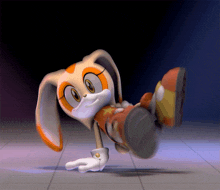 Cream The Rabbit Breakdance Dance Sonic Riders GIF