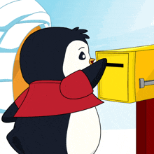 delivery amazon check waiting penguin