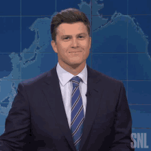 Trying Not To Laugh Colin Jost GIF - Trying Not To Laugh Colin Jost Saturday Night Live GIFs