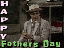 a picture of a man with the words happy fathers day