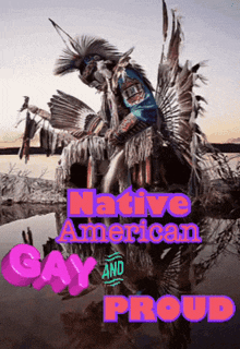 native american say and proud poster with a native american