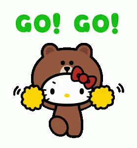 Hello Kitty Go GIF - Hello Kitty Go Cheering GIFs
