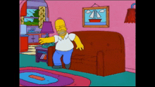 Simpson Homer Simpson GIF - Simpson Homer Simpson Canapé GIFs