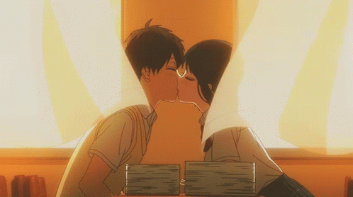 Animated Boy And Girl Kissing GIFs | Tenor