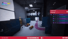 a screenshot of a video game that says ' team respawning in 6 '