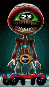 a cartoon character with the number 23 on it