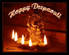 Happy Diwali Candles GIF