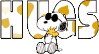 Hugs Snoopy Sticker - Hugs Snoopy Dog Stickers