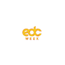 edc week edc logo aminated text beat up edc